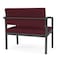 Lesro Lenox Steel Bariatric Chair Metal Frame, Charcoal, OH Wine Upholstery LS1401 - alternate 3